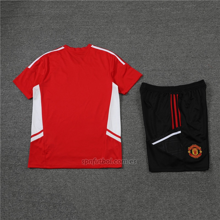 Chandal del Manchester United Manga Corta 2022-2023 Rojo - Pantalon Corto